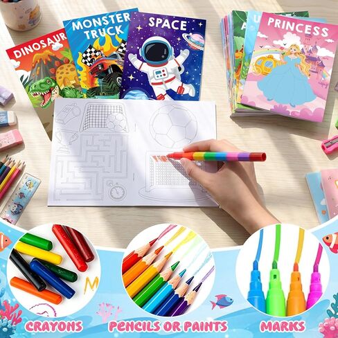 Funrous 36 Pcs Coloring Books Bulk for Kids Party Favors Assorted Pocket Mini Summer Coloring Activity Books for Boys Girls Classroom Goodie Bags Birthday Party Supplies in Kuwait