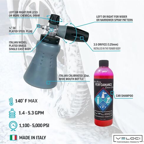 MTM Hydro PF22 Foam Cannon with Wide Mouth Bottle, 16 oz. Bottle of Car Wash Soap Included in Saudi Arabia