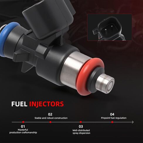 6Pcs Fuel Injector 4 Holes for Jeep Cherokee 2014-2017, 3.2L V6, Fuel Injectors Replace 0280158313, 04627794AA in Saudi Arabia