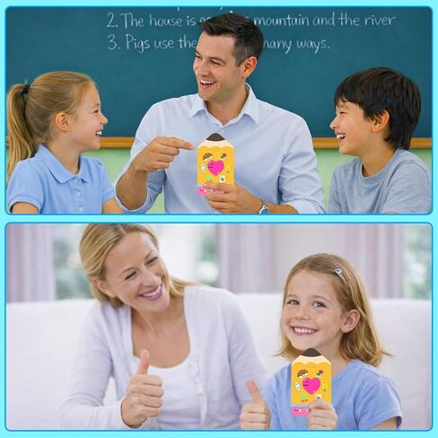 Teacher Appreciation Gift Card Holder with Envelope - 4Pack Teacher Gift Card Holder Pencil Money and Gift Card Sleeves for End of Year Preschool Kindergarten High School Graduation Gifts in Saudi Arabia