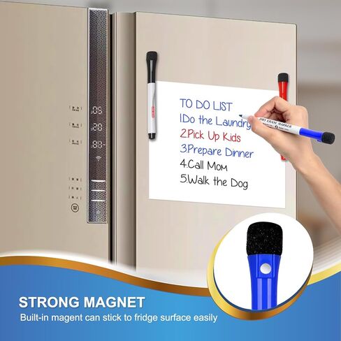 Comix Magnetic Dry Erase Markers, Fine Tip Whiteboard Markers with Eraser Cap, 36 Count 4 Colors Low Odor Black Markers for Kids Teachers in Kuwait