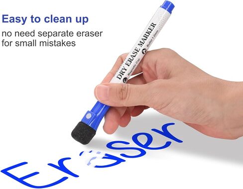 Comix Magnetic Dry Erase Markers, Fine Tip Whiteboard Markers with Eraser Cap, 36 Count 4 Colors Low Odor Black Markers for Kids Teachers in Kuwait