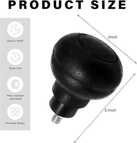 Steering Wheel Knob, 8 mm Screw Non-Slip Auto Steering Wheel Spinner Booster, Labor-Saving Wheels Knob Turning Aid Ball for Trucks Forklifts Tractors, Car Accessories in Saudi Arabia