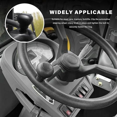 Steering Wheel Knob, 8 mm Screw Non-Slip Auto Steering Wheel Spinner Booster, Labor-Saving Wheels Knob Turning Aid Ball for Trucks Forklifts Tractors, Car Accessories in Saudi Arabia