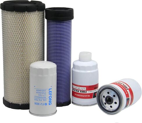 TONNIS ST-1042 Filter Kit Fits Massey Ferguson MF2605, MF2615 tractor AGCO Replaces Air Outer 2127378K1 & Inner 2127379K1, Oil Filter 1447082M2, Fuel Filter 3905864M91, Fuel Filter 3905865M1 (5 Pcs) in Kuwait