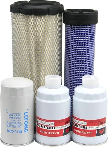 TONNIS ST-1042 Filter Kit Fits Massey Ferguson MF2605, MF2615 tractor AGCO Replaces Air Outer 2127378K1 & Inner 2127379K1, Oil Filter 1447082M2, Fuel Filter 3905864M91, Fuel Filter 3905865M1 (5 Pcs) in Kuwait