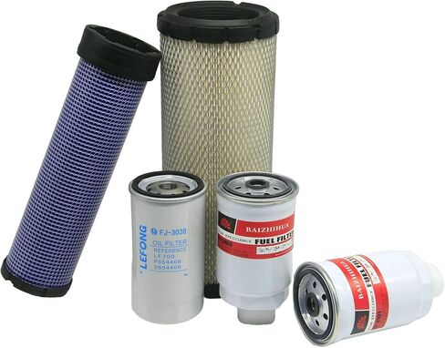 TONNIS ST-1042 Filter Kit Fits Massey Ferguson MF2605, MF2615 tractor AGCO Replaces Air Outer 2127378K1 & Inner 2127379K1, Oil Filter 1447082M2, Fuel Filter 3905864M91, Fuel Filter 3905865M1 (5 Pcs) in Kuwait