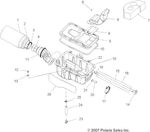 Polaris OEM Air Intake System Air Box 2000-2015 Sportsman 500 550 570 5433678 in Kuwait