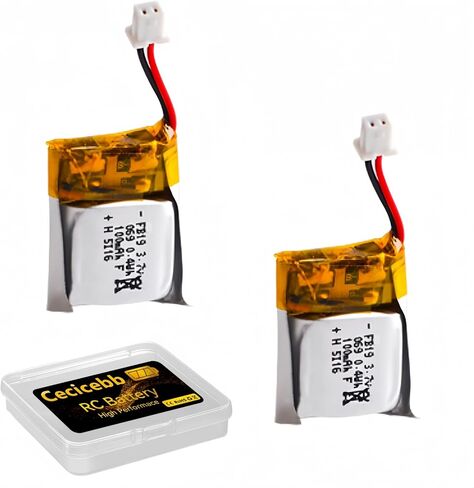 3.7V 100mAh Lipo Battery for Cheerson CX-10 Mini Quadcopter,Estes Proto X, Syncro X, Hubsan Q4 Nano Quadcopter WLtoys V272RC Batteries 2 Pack in Saudi Arabia