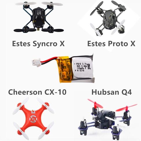 3.7V 100mAh Lipo Battery for Cheerson CX-10 Mini Quadcopter,Estes Proto X, Syncro X, Hubsan Q4 Nano Quadcopter WLtoys V272RC Batteries 2 Pack in Saudi Arabia
