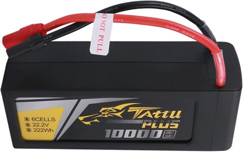 TATTU Plus 22.2V 25C 6S Lipo Battery 10000mAh with AS150+XT150 Plug (New Version) in Kuwait