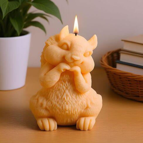 Squirrel Silicone Candle Molds Animal Squirrel Candle Mold for Candles Making Resin Casting Aromatherapy Candles Handmade Wax Home Decor Set of 2 in Kuwait