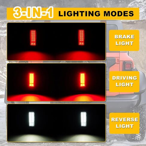 LED Rear Window Lights for Ford Bronco 2/4-Door 2021 2022 2023 2024 2025 Rear Glass Hinge-Mounted Lights Reverse/Brake/Daytime Running Lamps Extra Accessories (Only for Hard top) 2PCS in Saudi Arabia