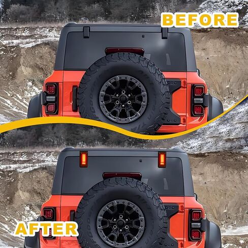 LED Rear Window Lights for Ford Bronco 2/4-Door 2021 2022 2023 2024 2025 Rear Glass Hinge-Mounted Lights Reverse/Brake/Daytime Running Lamps Extra Accessories (Only for Hard top) 2PCS in Saudi Arabia