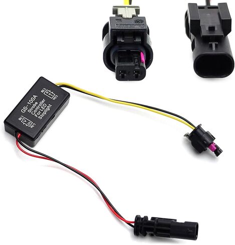 iJDMTOY Plug-N-Play Race Car Style Third Brake Light Strobe/Flash Attention Module Box/Harness, Compatible with Jeep 2018-up Wrangler JL JLU in Kuwait