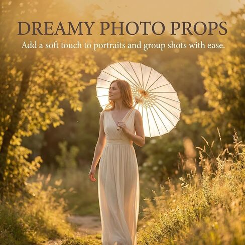 Garneck 5pcs 23.6 Inch White Oiled Paper Umbrellas Traditional Chinese Paper Parasols for DIY Painting Wedding Decor Photo Props Party Crafts Dance Performance in Kuwait