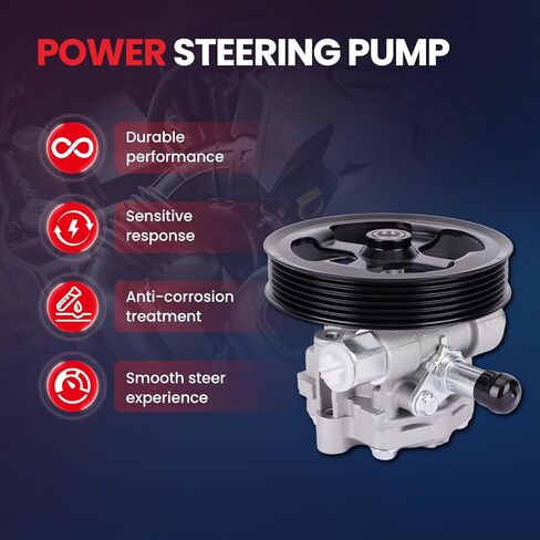 MOCA 20-2401 Power Steering Pump Fit 2007-2009 for Dodge Caliber 1.8L, 2007-2012 Caliber 2.0L & 2.4L, 2007-2017 for Jeep Compass 2.0L & 2.4L, 2007-2017 Patriot 2.0L & 2.4L, 2014 Patriot & Compass - in Kuwait
