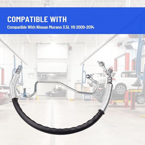 49720-1AA2A Power Steering Pressure Hose Compatible with Nissan Murano 2009-2014 3.5L V6, High Pressure Steering Line Replacement for 49720-1AN0A 49720-1AN0C 3402528 in Kuwait