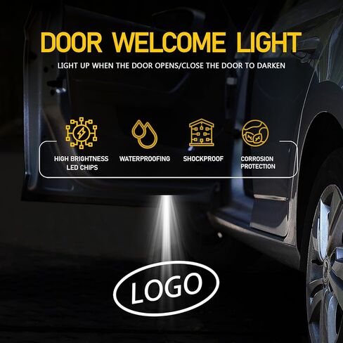 Car LED Door Logo Projector Welcome Lights Compatible with for Lexus is ES LS RX LX GX GS Light Logo Automotive Micro-Labeling Auto Parts（2 Pack） in Kuwait