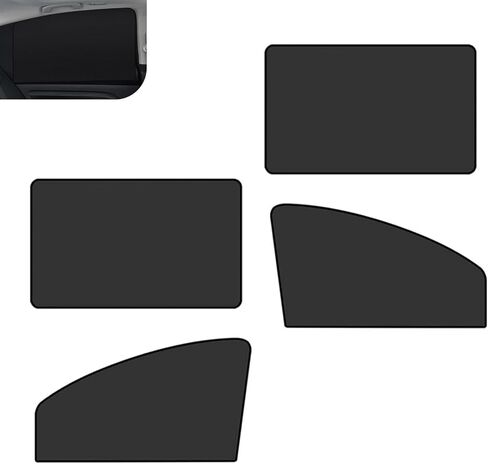 4 PCS Car Side Window Sun Shade, Sunproof Heat Insulation Front Rear Window Shades, Opaque Privacy Protection Cover, Universal for Most Vehicles (Black) in Saudi Arabia