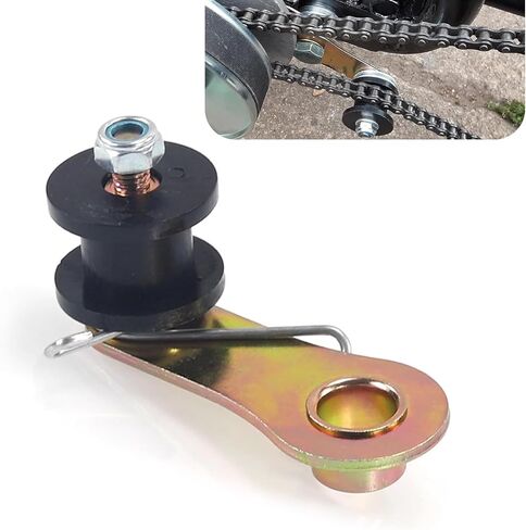 Chain Roller Tensioner, Metal Chain Adjuster Sprocket Guide, Heavy Duty Chain with Spring, Universal for Most ATVs, Motorcycles, Mini Bikes (Black) in Kuwait