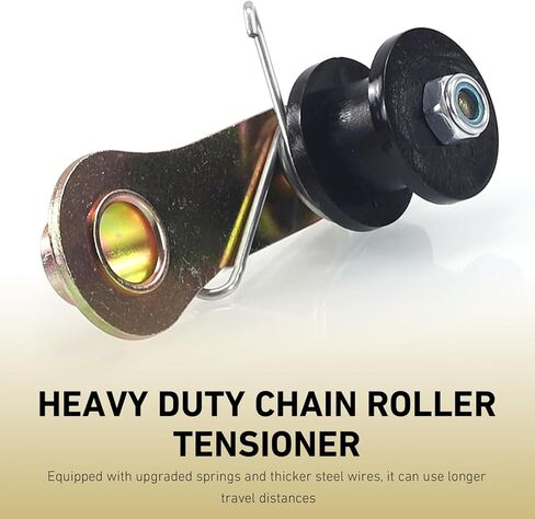 Chain Roller Tensioner, Metal Chain Adjuster Sprocket Guide, Heavy Duty Chain with Spring, Universal for Most ATVs, Motorcycles, Mini Bikes (Black) in Kuwait