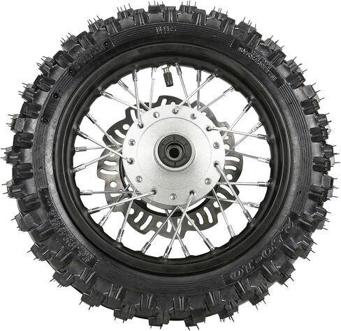 2.50-10 3.00-10 Front & Rear Wheels Rims Tires, Assembly Front Rear Tire Rim Wheel with Chain for CRF50 XR50 Dirt Bike Pit Bike in Kuwait