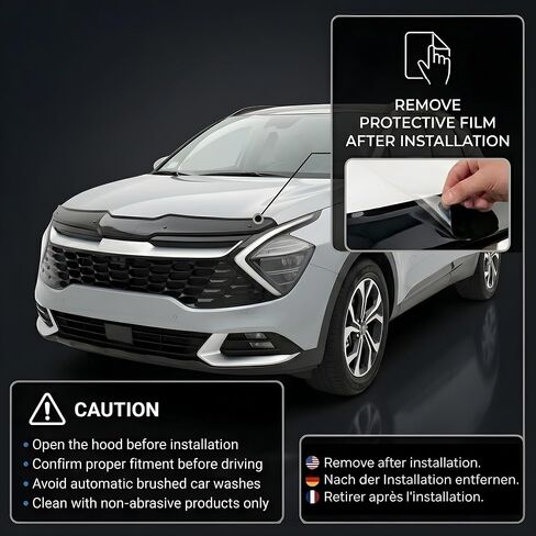 Hood Bug Deflector Bugflector/Bug Shield for Hyundai Tucson 2020-2026, Front Hood Protector, Low Profile ABS Bug Guard, Exterior Auto Accessories, Black in Kuwait