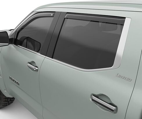 EGR 575401 in-Channel Window Visors, Front and Rear Window Accessories, Dark Smoke Finish, Compatible for Select Toyota Tundra Models in Saudi Arabia