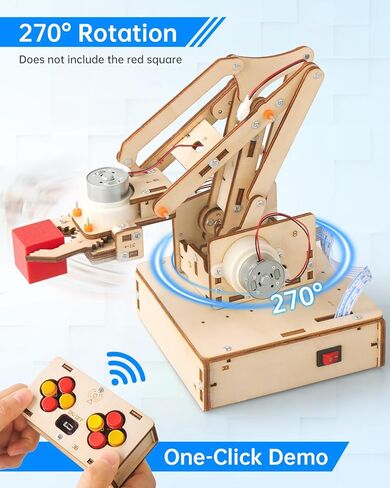Robot Arm Kits, Robotics for Kids Ages 8-12 14-16 STEM Toys, DIY Science Experiment Engineering Building Circuits Projects, Birthday Gifts for 9 10 11 13 14 15 16+ Year Old Boys Girls Teens Adults in Saudi Arabia