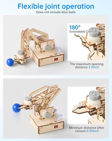 Robot Arm Kits, Robotics for Kids Ages 8-12 14-16 STEM Toys, DIY Science Experiment Engineering Building Circuits Projects, Birthday Gifts for 9 10 11 13 14 15 16+ Year Old Boys Girls Teens Adults in Saudi Arabia