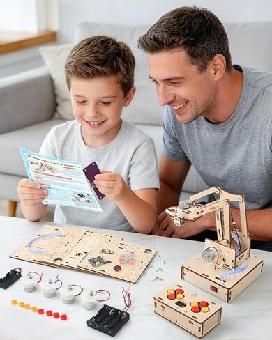 Robot Arm Kits, Robotics for Kids Ages 8-12 14-16 STEM Toys, DIY Science Experiment Engineering Building Circuits Projects, Birthday Gifts for 9 10 11 13 14 15 16+ Year Old Boys Girls Teens Adults in Saudi Arabia