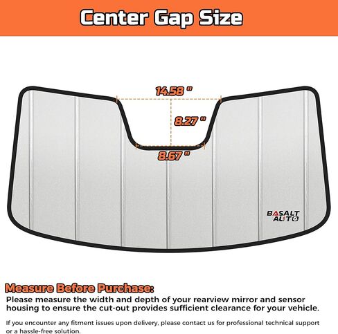 Windshield Sun Shade Compatible for 2019-2025 Ram 2500/3500/4500/5500 10 Inch Wide Sensor Front Upgraded 6 Layers Accordion-Folding Front Sun Visor with Storage Bag in Saudi Arabia