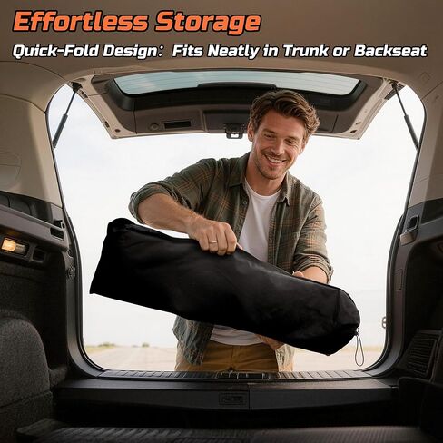 Windshield Sun Shade Compatible for 2019-2025 Ram 2500/3500/4500/5500 10 Inch Wide Sensor Front Upgraded 6 Layers Accordion-Folding Front Sun Visor with Storage Bag in Saudi Arabia