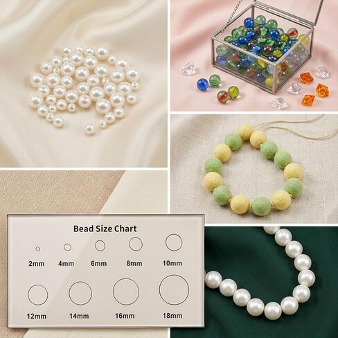 2 PCS Bead Size Measuring Tool Acrylic Bead Chart Multi-Function Geometric Stencil Ruler Clear Circle Template for Beads Stones Gem Diamond (2/4/6/8/10/12/14/16/18mm) in Saudi Arabia