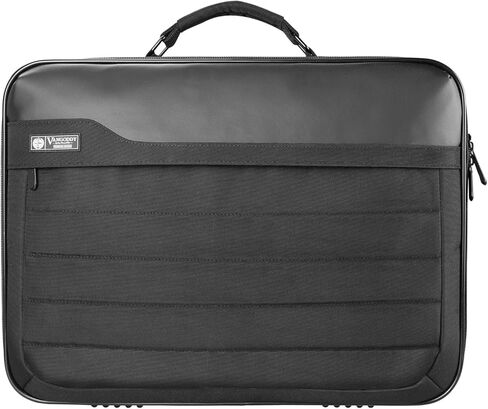 Professional Laptop Briefcase 13 Inch Hard Shell Nylon, Flat Open Attache Design, Padded Compartment Security Straps, Shoulder Strap, Luggage Trolley Strap, Water Resistant Black in Saudi Arabia