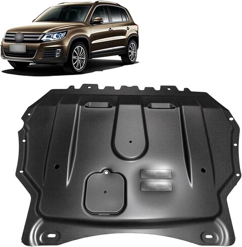 درع سبلاش المحرك الأمامي مناسب لسيارة Volkswagen Tiguan 2009-2017 واقيات علبة المحرك مناسبة لـ 2009-2017 VW Tiguan تحت غطاء المحرك اللوحات الطينية تحل محل اللوحات الأصلية مباشرة in Kuwait