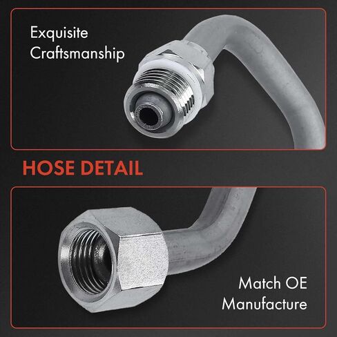 A-Premium Power Steering Pressure Hose Line Assembly Compatible with Ford E550 Super Duty 2003, E550 Econoline Super Duty 2002, V8 7.3L, Pump To Hydraulic Brake Booster in Kuwait