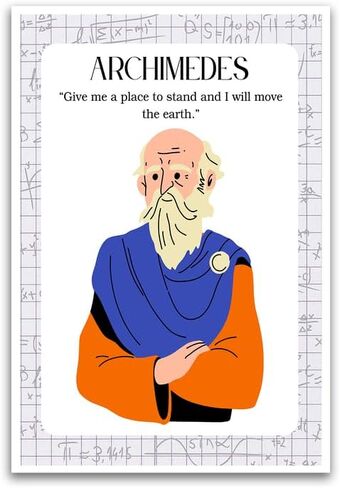 Archimedes Quote Poster- Philosopher Quotes For Education And Inspiration - 12 x 18 Inch Premium Gloss Poster - Classroom Educational Decoration - Made in USA - FHJP0109 in Kuwait