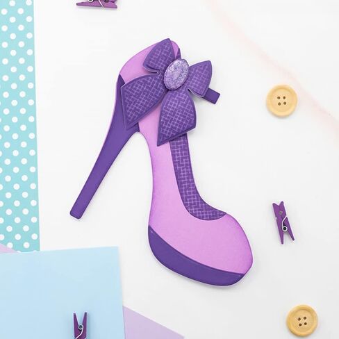 High Heel Metal Cutting Dies Match Shoes Words Phrase Transparent Silicone Seal Stamps Sets for Card Making DIY Scrapbooking Paper Crafting Arts Crafts Good Shoes Alphabets Clear Stamping Stamps in Kuwait