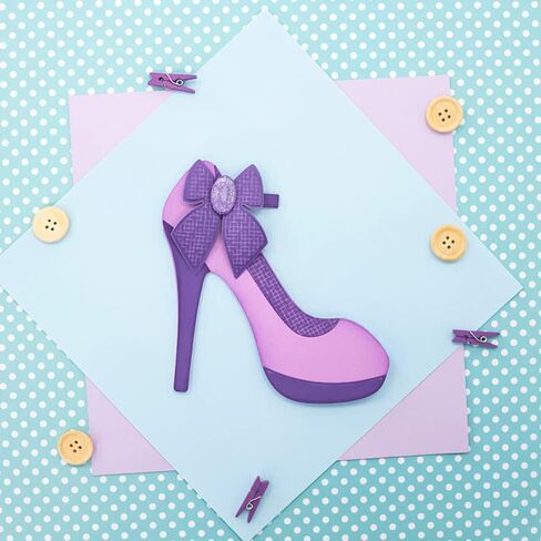 High Heel Metal Cutting Dies Match Shoes Words Phrase Transparent Silicone Seal Stamps Sets for Card Making DIY Scrapbooking Paper Crafting Arts Crafts Good Shoes Alphabets Clear Stamping Stamps in Kuwait
