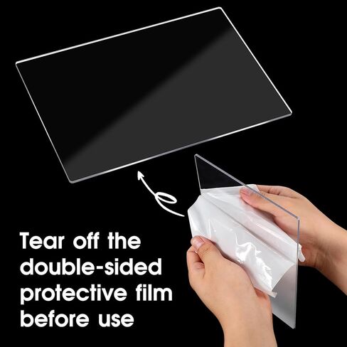 10Pcs 3mm Thickness Transparent Acrylic Cutting Pads, 8.7 x 6.1 Inch Standard Cutting Pads for Die Cuttings Machine, Clear Cuttings Plate for Embossing Crafting in Kuwait