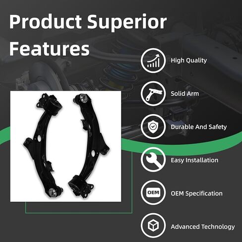 2PCS Front Lower Control Arm with Ball Joint Fit for Mazda CX-9 CX9 CX 9 2007 2008 2009 2010 2011 2012 2013 2014 2015#OE CMS761168 CMS761169 in Kuwait