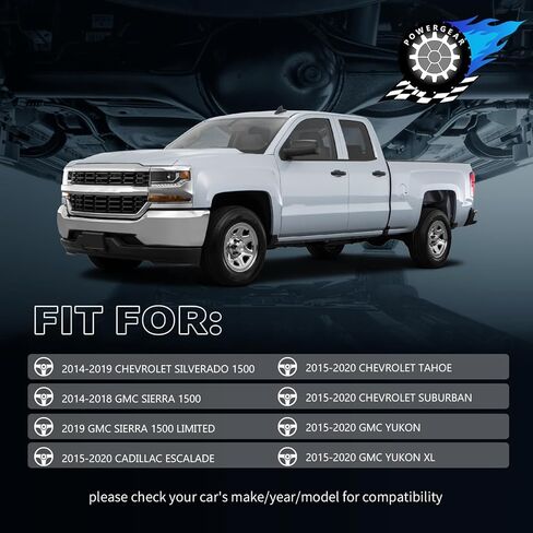 POWERGEAR Front Upper Control Arm, 2pcs Aluminum Control Arms with Ball Joint Bushings Suspension Kit for 2015-2020 Chevy Tahoe Silverado 1500 Suburban GMC Sierra 1500 Yukon XL Cadillac Escalade in Kuwait