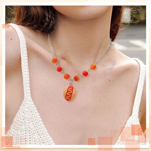 SUNNYCLUE 60Pcs Hot Dog Charm Fast Food Resin Charms Bulk Flat Back 3D Imitation Foods Hotdog Shaped Small Pendants with Silver Iron Loop for Jewelry Making Bracelets Keychain DIY Crafts Supplies in Kuwait