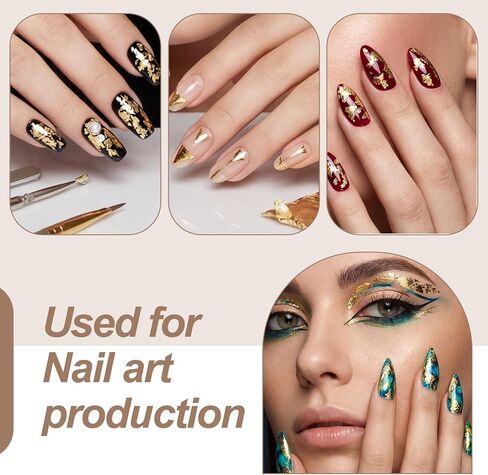 FLOYEUML 15g Gold Flakes Set with Storage Box and Precision Tweezers, Shiny Metallic Foil Flakes for Resin Art, Nail Art, Epoxy Crafts, Painting, Gilding and DIY Decor Projects in Kuwait
