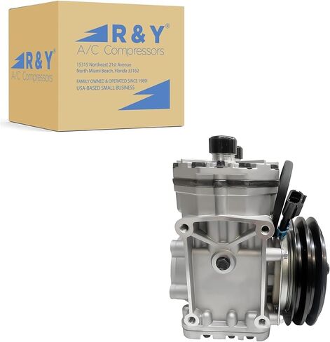 RYC New AC Compressor and A/C Clutch RYC-York-2PK (2-Groove, 12 Volt Coil) Replaces ET210L-25073C, ET210L-21887C, ET210-25007C, ET210-25053C, ET210L-25248C, ET210L-25407C in Kuwait
