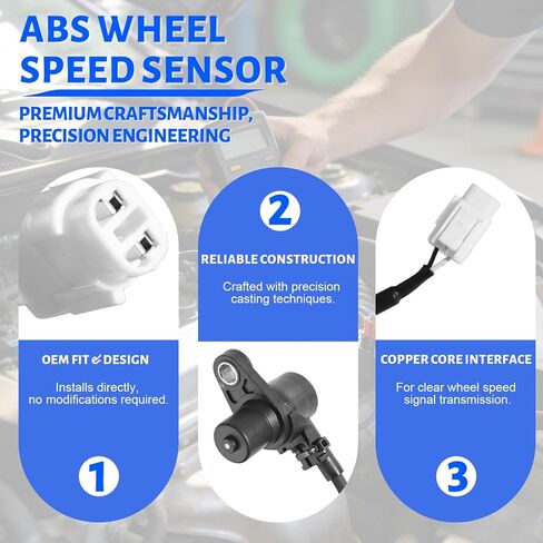 2PCS Front Left & Right ABS Wheel Speed Sensor Compatible with Lexus ES300 2002-2003, Fit for Toyota Camry 2002-2005, Replace # ALS663, 8954306010, 8954333070 in Kuwait