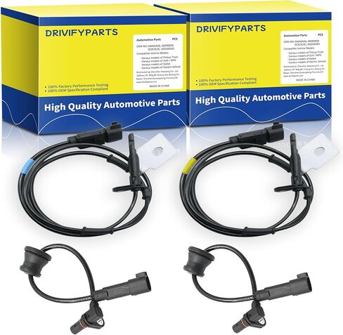 ABS Wheel Speed Sensor for Chevrolet Equinox, GMC Terrain 2010 2011 2012 2013 2014 2015 2016 2017, 20711371, ALS1994, Front Rear Left Right Sides (4PCS) in Kuwait