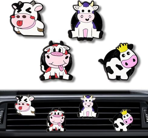 Rislobx 4PCS Highland Cow Air Vent Clip, Highland Cow Car Decor Air Freshener Car Accessories for Women (Highland Cows) in Kuwait